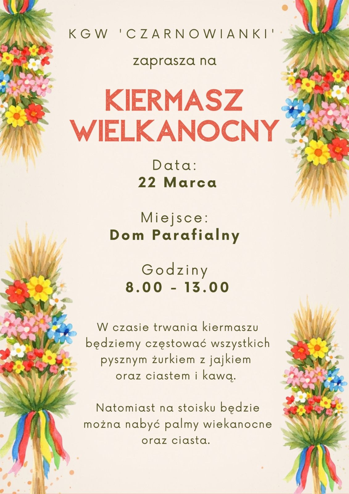 ZPAROSZENIE NA KIERMASZ